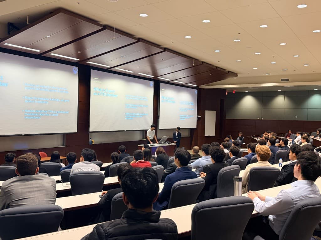 Triton Finance Group members at an information session